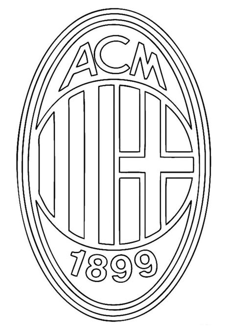 ac milan logo zum ausmalen